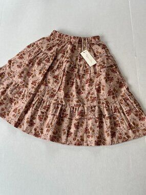 Girl - 2-3Y - NWT Rylee + Cru Ruffled Midi Skirt in French Garden Print